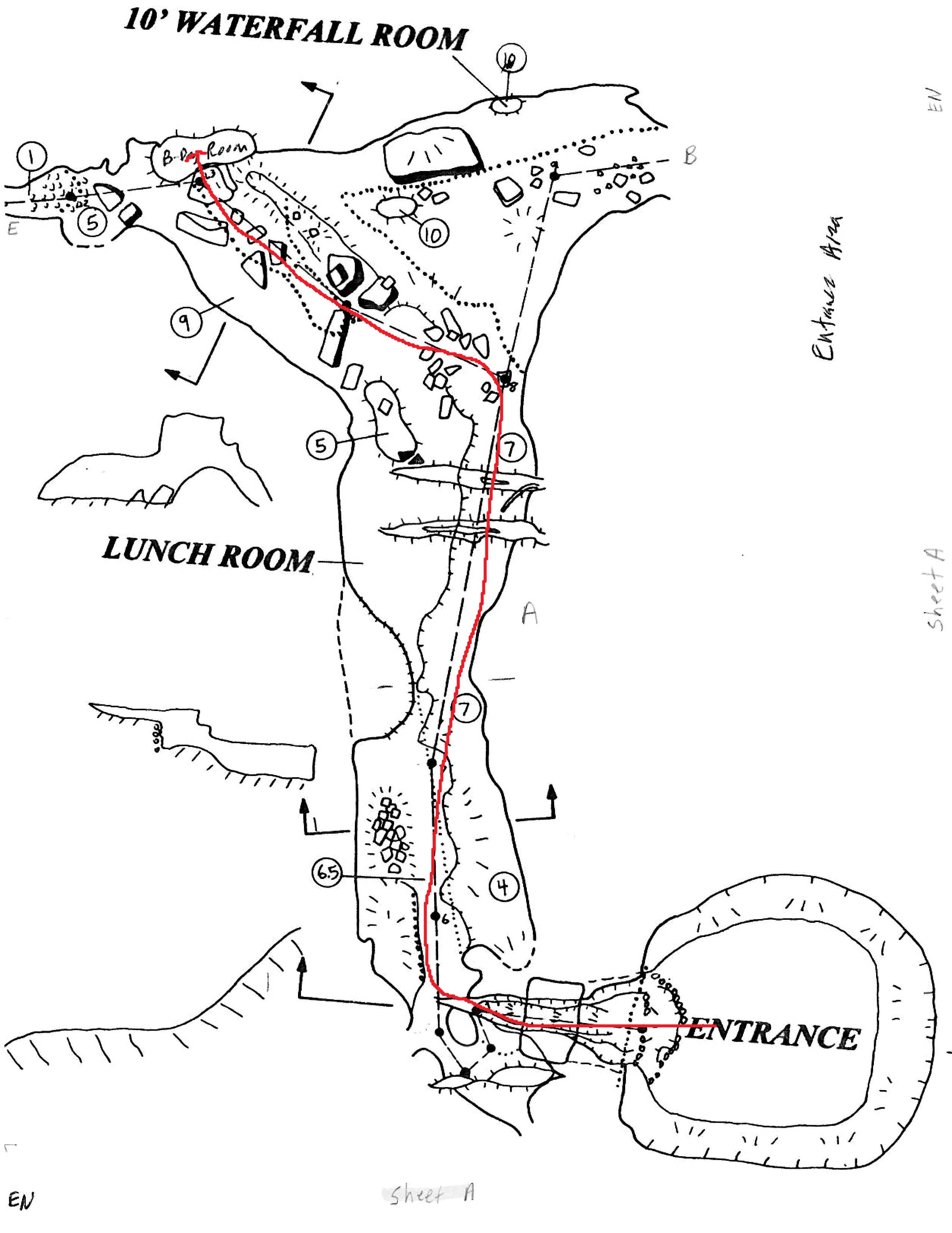 Ennis Cave Entrance Map